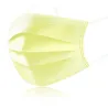 Masques de visage/de bouche jetables - 3 couches - anti-dust - anti bactérien - premium jaune