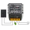 Controlador20A 12V/24V controlador de carga de panel solar