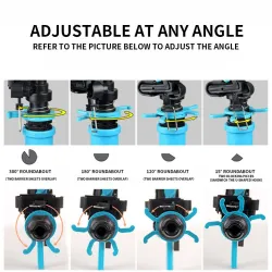 AspersoresEspolvorador de agua giratoria de 360 grados - resistente pulverizador ajustable - incl. soporte de metal