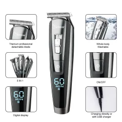 Cortapelos5 en 1 Juego de trimmer de pelo eléctrico - impermeable - trimmer de barba