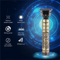 T9 - ammatillinen sähköinen hiustenleikkuri - langaton - USB lataus - 0 mm