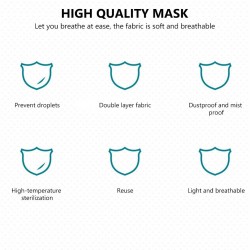 PM2.5 - Masque anti-poussière de 5 couches avec motif 3D