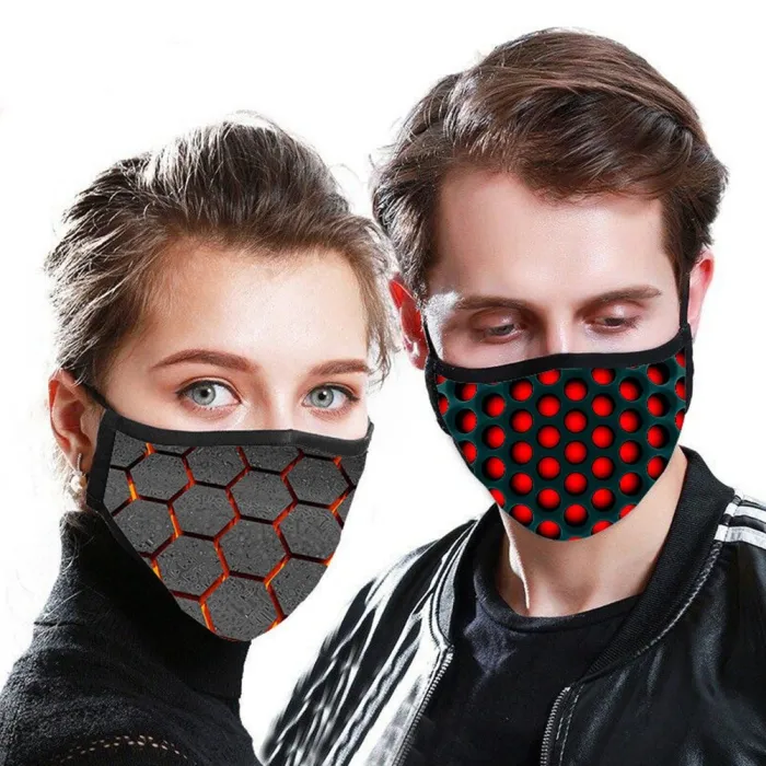 PM2.5 - Maschera antipolvere a 5 strati con motivo 3D