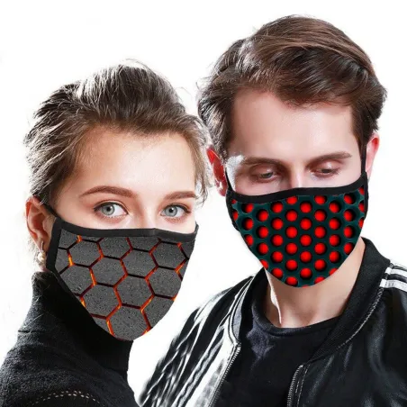 PM2.5 - Maschera antipolvere a 5 strati con motivo 3D