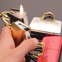 Elegant bag shape - refillable gas cigarette lighter