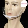 Masque buccal transparent - anti-buée / anti-salive - protège-dents en plastique - lecture labiale