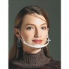 Maschera bocca trasparente - antiappannamento / antisaliva - protezione bocca in plastica - lettura labiale