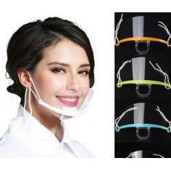 10 piezas - mascarilla transparente para la boca - anticondensación y saliva - protector bucal de plástico - lectura de labios