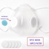 Máscara transparente face / boca com filtros PM2.5 - anti-poeira & - leitura bacteriana - lábio