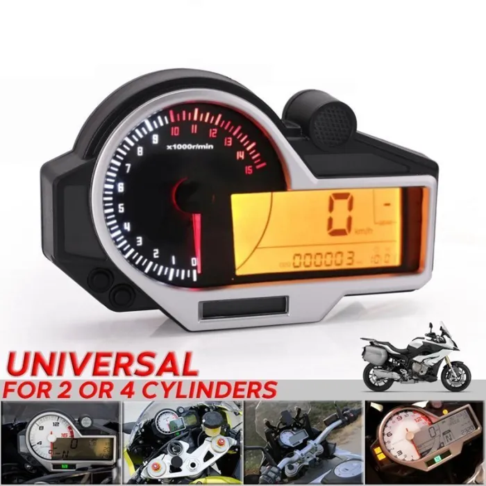 InstrumentosMedidor de velocidad digital LCD para BMW KAWASAKI SUZUKI HONDA
