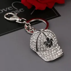 Crystal baseball hatt - keychain