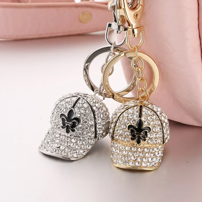Crystal baseball hatt - keychain