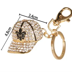Crystal baseball hatt - keychain