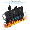 Interruptores6 Panel de conmutación Gang 12V - 5V doble USB - voltímetro digital