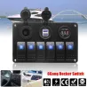 Interruptores6 Panel de conmutación Gang 12V - 5V doble USB - voltímetro digital