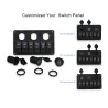 6 Gang 12V switchpanel - 5V Dual USB - digital voltmeter