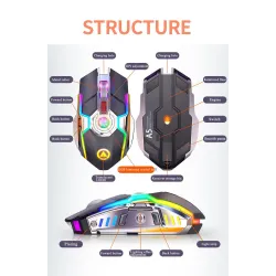 Wireless optical mouse - 1600DPI - USB - 2.0 receiverMuizen