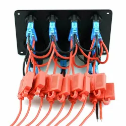 8 8 8 Gang toggle kytkinpaneeli - 12V - 24V - Dual USB - digitaalinen jännite