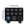 8 Gang toggle switch panel - 12V - 24V - Dual USB - digital voltmeter - waterproofSwitches