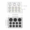 8 Gang toggle switch panel - 12V - 24V - Dual USB - digital voltmeter - waterproofSwitches