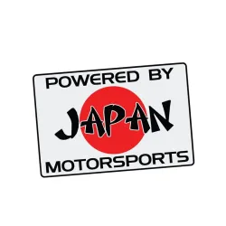 PegatinasPOWERED BY JAPAN MOTORSPORTS - pegatina de coche - 11.2cm * 7.5 cm