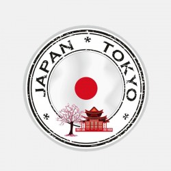 Japon Voiture Tokyo - autocollant casque 10.9 cm * 10.9 cm