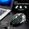 Wireless optical gaming mouse - rechargeable - silent - LED backlit - ergonomic