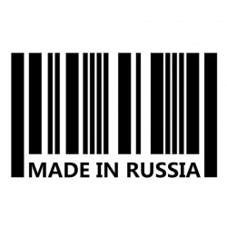 16 * 10cm - Made In Japan / Made In Russia - Adesivo auto - decal