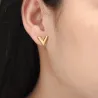Boucles d'oreilles en V - acier inoxydable
