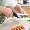2 in 1 utility knife & scissors - stainless steel kitchen tool