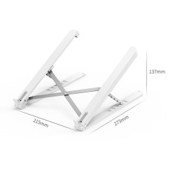 MacBook / laptop pc plastic stand - with silica gel protection - adjustable & foldable