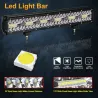 60W - 420W - Light-bar LED - combo spotlights for trucks - off-roads - tracteurs - 4x4 SUV - ATV - bateaux