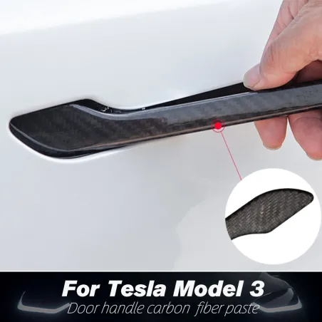 PegatinasModelo de Tesla 3 - mango de la puerta pegatina protectora - 4 piezas