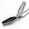 Vintage Sarg mit Skelett - Edelstahl Halskette