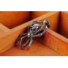 CollaresAraña de plata vintage & colgante de cráneo - collar de acero inoxidable