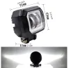 20W - 12V - 6000K - DRL - barra de luz LED com HELO - refletor - para motocicleta - SUV - caminhão - ATV - trator