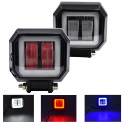 Barra de luces LED20W - 12V - 6000K - DRL - barra de luz LED con HELO - reflector - para motocicleta - SUV - camión - ATV - t...