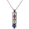 Rectangular tube with pearl beads - stainless steel necklace