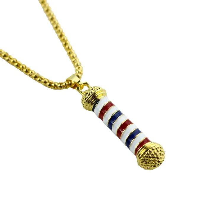 Collier Or & Argent avec microphone