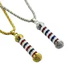 Collana in oro e argento con microfono