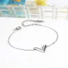 PulseraV letra - brazalete de acero inoxidable