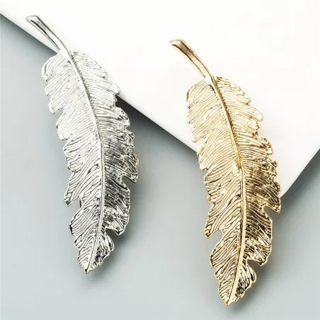 Vintage blad - guld & silver hårnål - hårklipp