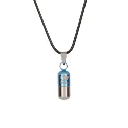 LOVE - capsule shape pendant - necklace