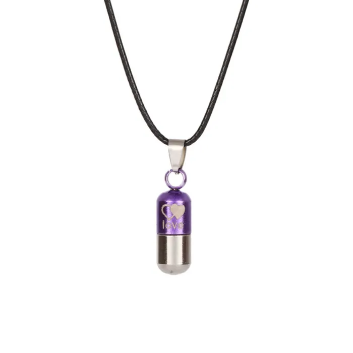 LOVE - capsule shape pendant - necklace