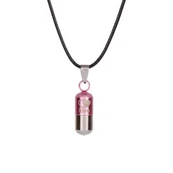 LOVE - pendentif en forme de capsule - collier