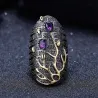 AnillosZarcón morado vintage - árbol de oro - anillo