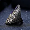 AnillosZarcón morado vintage - árbol de oro - anillo