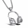 Collana con cuffie - nero - oro - argento