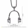 Collana con cuffie - nero - oro - argento