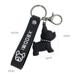 Morbida resina Bulldog francese - portachiavi